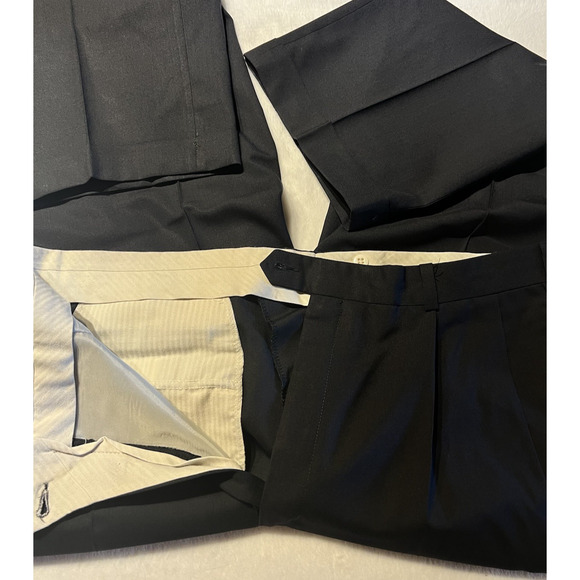 Vtg Chaps Ralph Lauren Giovedi Suit 46L 38x31 Navy Blue John L Ashe Exclusive - Picture 7 of 16